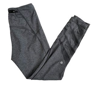 Lululemon Heathered Black Motionful 7/8 Tight 25" Legging Size 8
